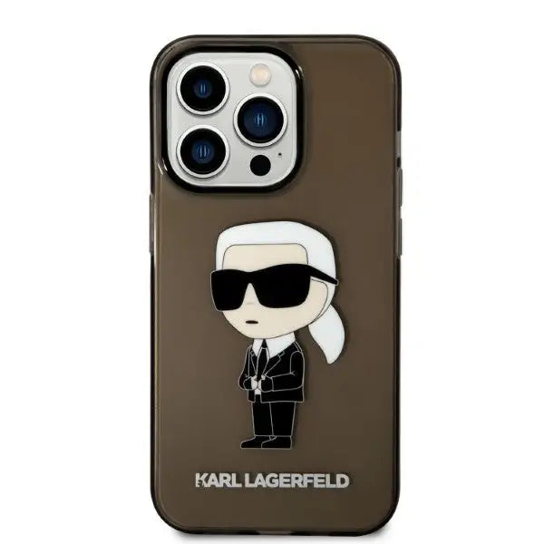 Karl Lagerfeld Ikonik Karl case for iPhone 14 Pro Max - black - Cell phone cases and covers<<<HurtelXML