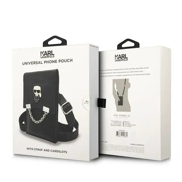 Karl Lagerfeld Ikonik Karl Chain Phone Bag - Black - Cell phone cases and covers<<<HurtelXML