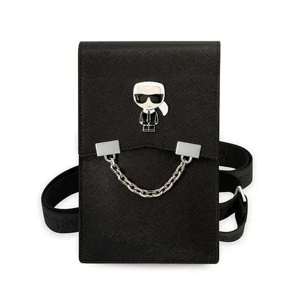 Karl Lagerfeld Ikonik Karl Chain Phone Bag - Black - Cell phone cases and covers<<<HurtelXML