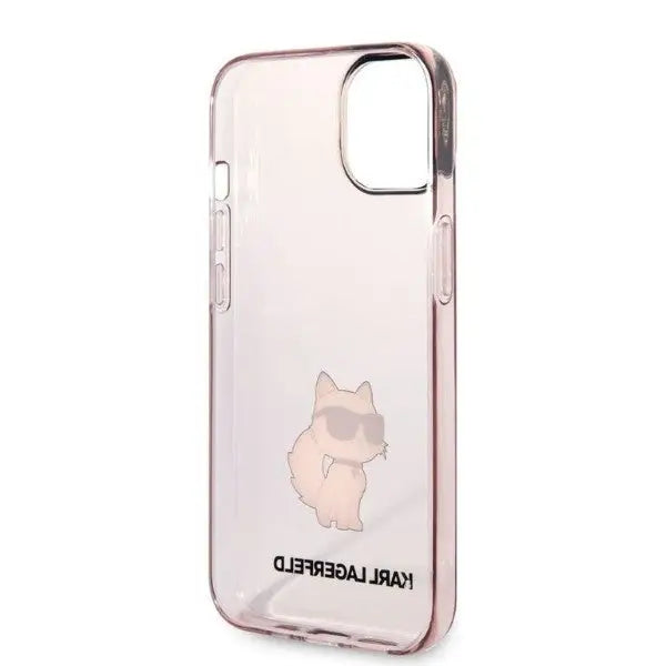 Karl Lagerfeld Ikonik Choupette case for iPhone 14 - pink - Cell phone cases and covers<<<HurtelXML