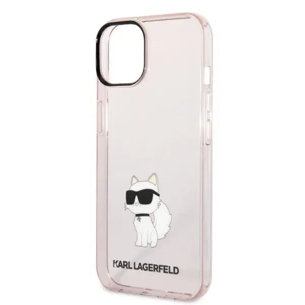 Karl Lagerfeld Ikonik Choupette case for iPhone 14 - pink - Cell phone cases and covers<<<HurtelXML