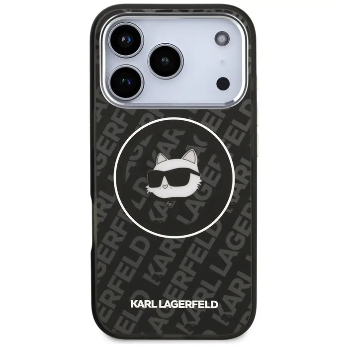 Karl Lagerfeld IML Choupette Head Logo MagSafe Case for iPhone 17 Pro Max - Black - Cell phone cases