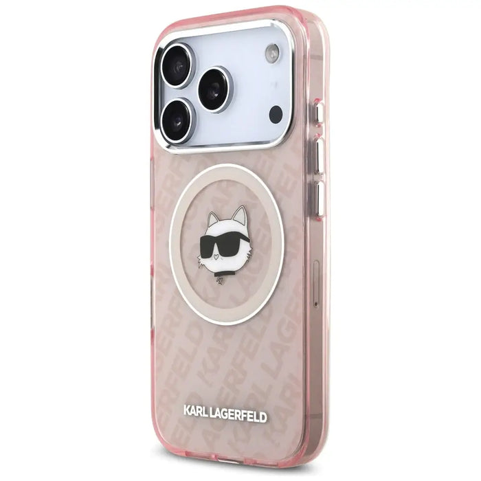 Karl Lagerfeld IML Choupette Head Logo MagSafe Case for iPhone 17 Pro - Pink - Cell phone cases and covers<<<HurtelXML
