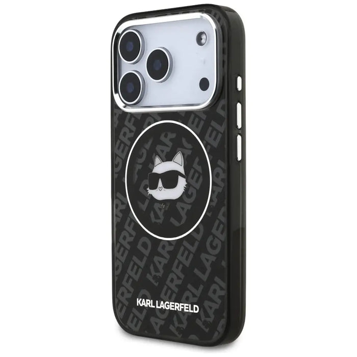 Karl Lagerfeld IML Choupette Head Logo MagSafe Case for iPhone 17 Pro - Black - Cell phone cases and covers<<<HurtelXML