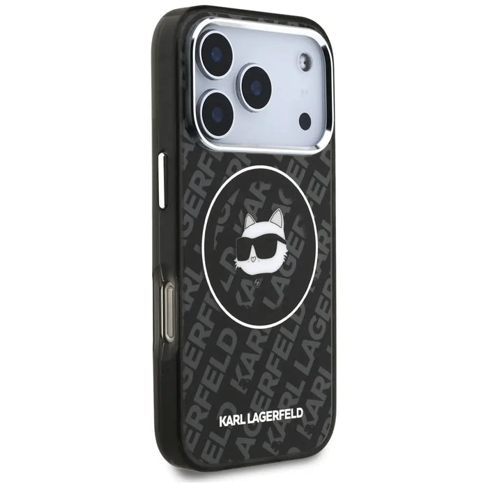 Karl Lagerfeld IML Choupette Head Logo MagSafe Case for iPhone 17 Pro Max - Black - Cell phone cases