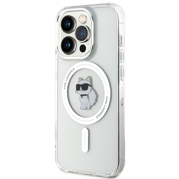 Karl Lagerfeld IML Choupette MagSafe case for iPhone 15 Pro - transparent - Cell phone cases and covers<<<HurtelXML