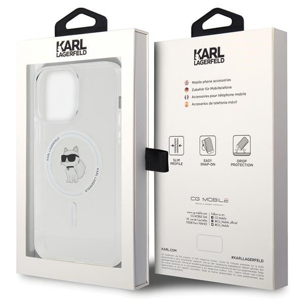 Karl Lagerfeld IML Choupette MagSafe case for iPhone 15 Pro Max - transparent - Cell phone cases and covers<<<HurtelXML