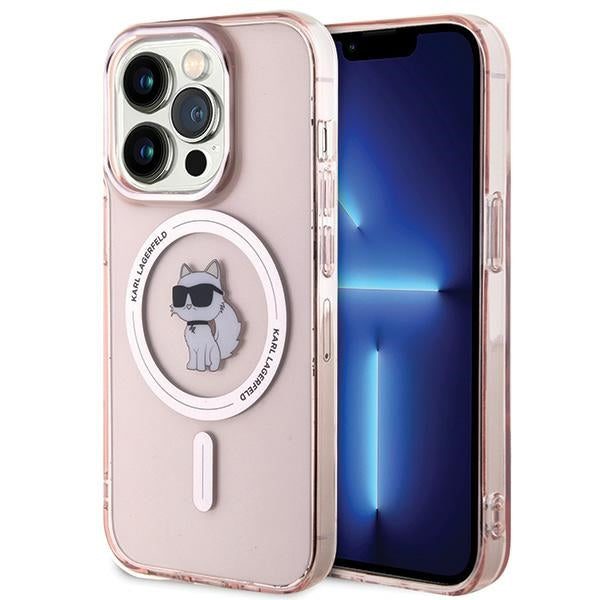 Karl Lagerfeld IML Choupette MagSafe case for iPhone 15 Pro Max - pink - Cell phone cases and covers<<<HurtelXML