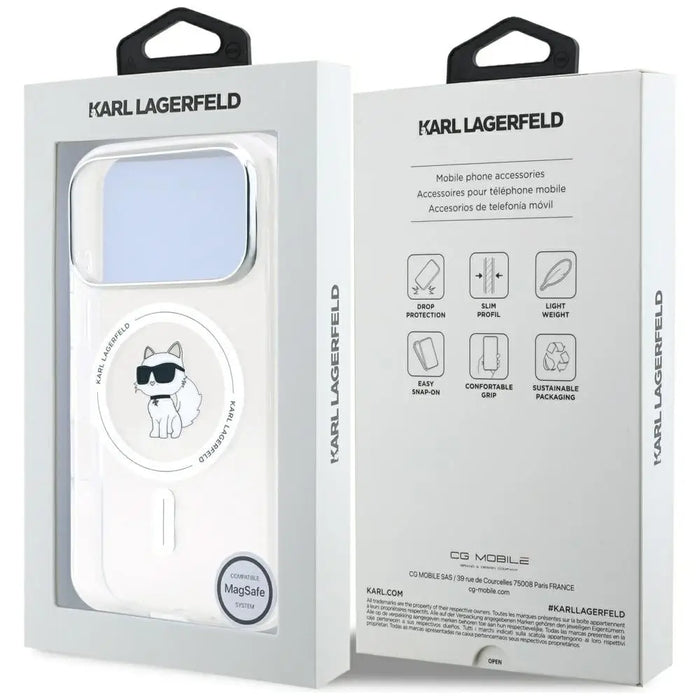 Karl Lagerfeld IML Choupette MagSafe Case for iPhone 17 Pro Max - Transparent - Cell phone cases and covers<<<HurtelXML