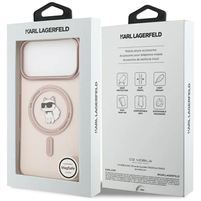 Karl Lagerfeld IML Choupette MagSafe Case for iPhone 17 Pro Max - Pink - Cell phone cases and covers<<<HurtelXML