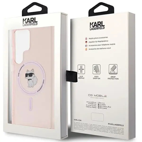 Karl Lagerfeld IML Choupette MagSafe case for Samsung Galaxy S24 Ultra - pink - Cell phone cases and covers<<<HurtelXML