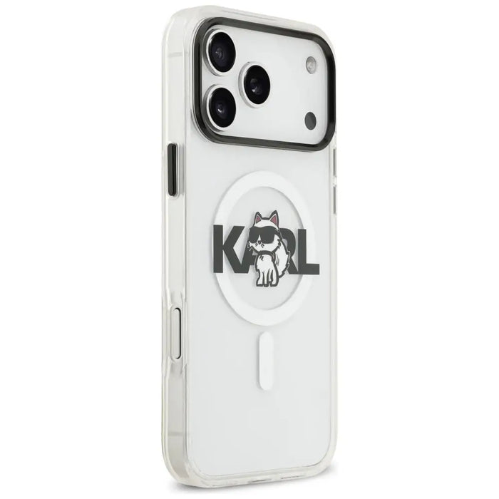 Karl Lagerfeld IML Choupette Sketch Logo MagSafe Case for iPhone 17 Pro Max - Clear - Cell phone cases