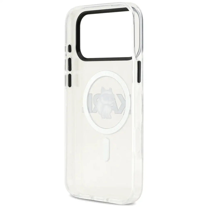 Karl Lagerfeld IML Choupette Sketch Logo MagSafe Case for iPhone 17 Pro - Clear - Cell phone cases