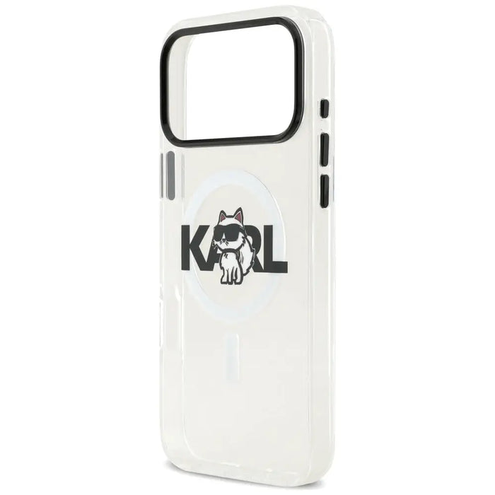 Karl Lagerfeld IML Choupette Sketch Logo MagSafe Case for iPhone 17 Pro - Clear - Cell phone cases