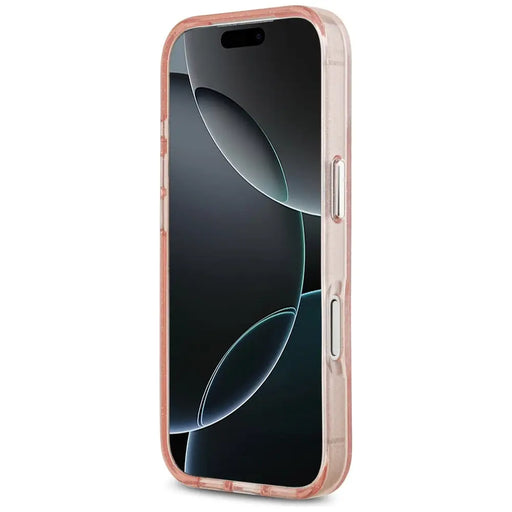 Karl Lagerfeld IML Glitter Karl & Choupette Heads Logo MagSafe Case for iPhone 17 Pro - Pink - Cell phone cases