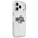 Karl Lagerfeld IML Glitter Karl & Choupette Sketch Logo MagSafe Case for iPhone 17 Pro - Clear - Cell phone cases