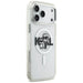 Karl Lagerfeld IML Glitter Karl & Choupette Sketch Logo MagSafe Case for iPhone 17 Pro Max - Clear - Cell phone cases