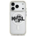 Karl Lagerfeld IML Glitter Karl & Choupette Sketch Logo MagSafe Case for iPhone 17 Pro - Clear - Cell phone cases