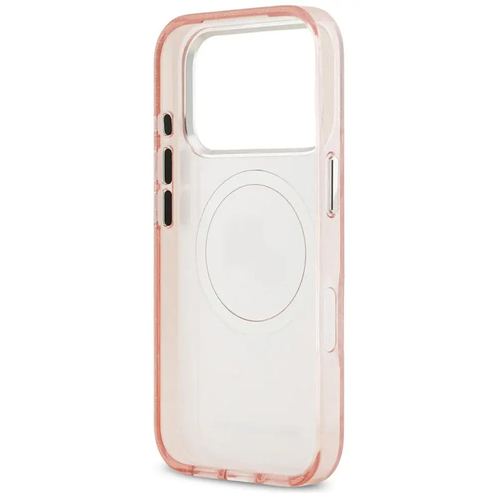 Karl Lagerfeld IML Glitter Karl&Choupette Heads Logo MagSafe Case for iPhone 17 Pro Max - Pink - Cell phone cases