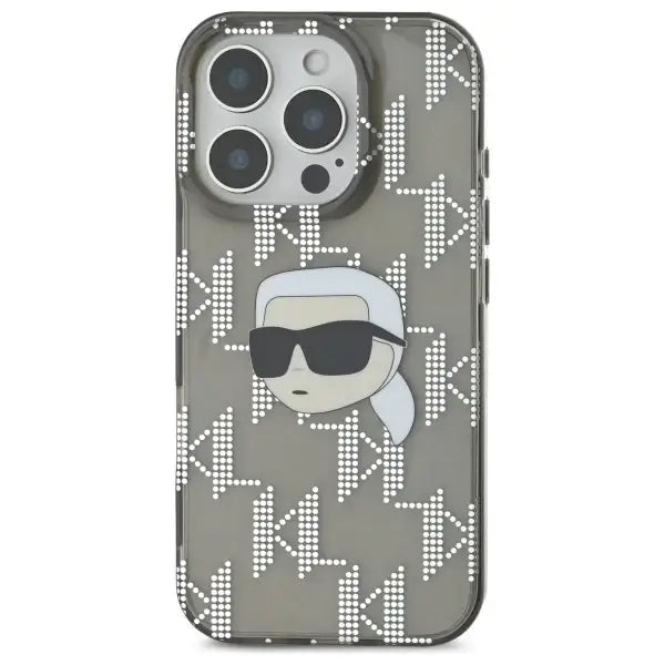 Karl Lagerfeld IML Karl Head Electroplated Case for iPhone 16 Pro Max - Black - Cell phone cases and covers<<<HurtelXML