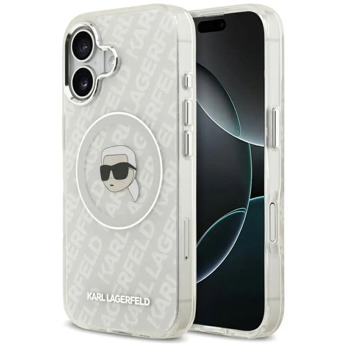 Karl Lagerfeld IML Karl Head Logo MagSafe iPhone 17 Case - Gray - Cell phone cases and covers<<<HurtelXML