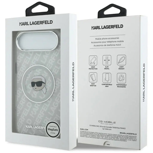 Karl Lagerfeld IML Karl Head Logo MagSafe iPhone Air Case - Gray - Cell phone cases and covers<<<HurtelXML