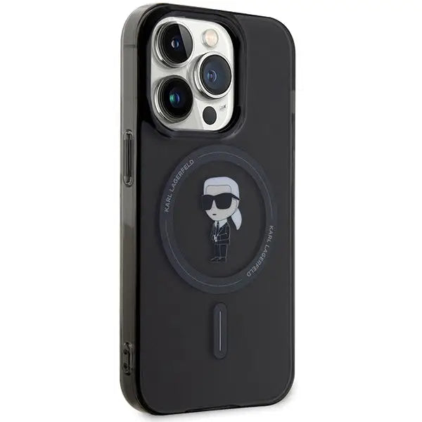 Karl Lagerfeld IML Ikonik MagSafe iPhone 14 Pro Max Case - Black - Cell phone cases and covers<<<HurtelXML