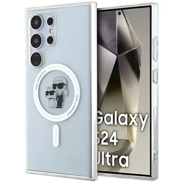 Karl Lagerfeld IML Karl&Choupette MagSafe case for Samsung Galaxy S24 Ultra - transparent - Cell phone cases