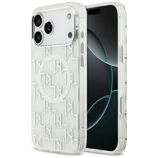 Karl Lagerfeld IML KL Monogram MagSafe Case for iPhone 17 Pro Max - White - Cell phone cases and covers<<<HurtelXML