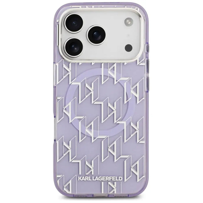 Karl Lagerfeld IML KL Monogram MagSafe Case for iPhone 17 Pro - Purple - Cell phone cases and covers<<<HurtelXML