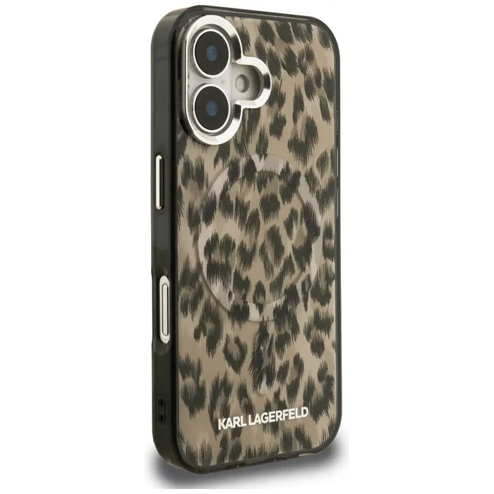 Karl Lagerfeld IML Leopard Pattern MagSafe Case for iPhone 16 - Brown - Cell phone cases and covers<<<HurtelXML