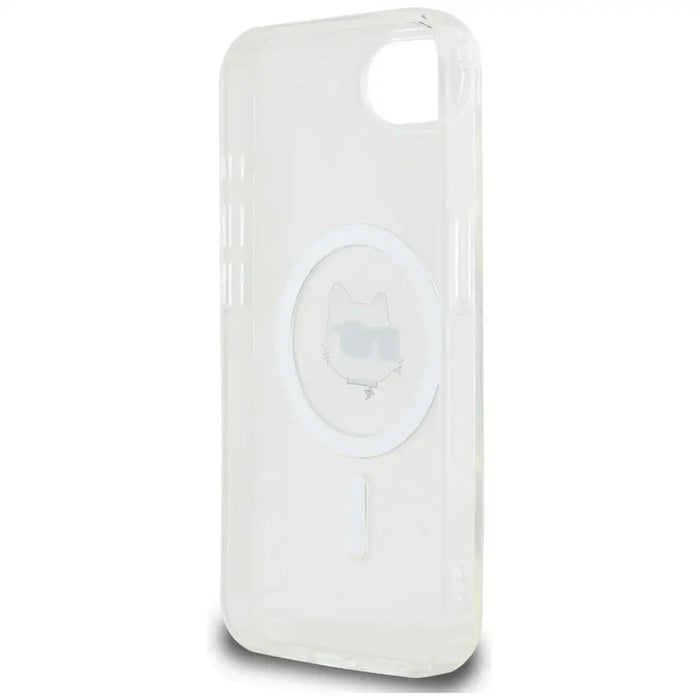 Karl Lagerfeld IML Metal Choupette Head MagSafe iPhone 16e Case - White - Cell phone cases and covers<<<HurtelXML