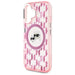 Karl Lagerfeld IML Monogram Karl & Choupette Head MagSafe iPhone 16 Case - Pink - Cell phone cases