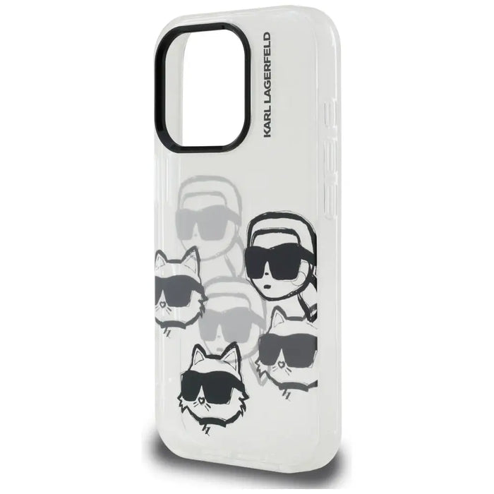 Karl Lagerfeld IML Multi K&C Head Pattern Case for iPhone 16 Pro Max - Transparent - Cell phone cases