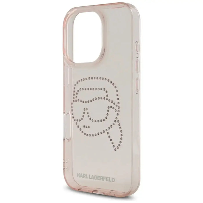 Karl Lagerfeld IML Rhinestones Karl Head Case for iPhone 16 Pro Max Pink - Cell phone cases and covers<<<HurtelXML