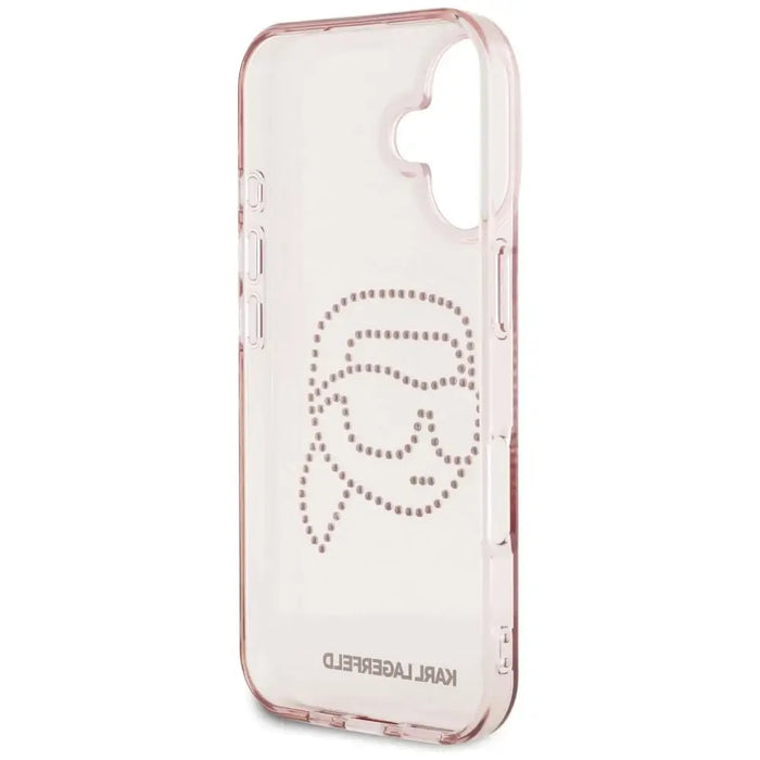 Karl Lagerfeld IML Rhinestones Karl Head iPhone 16 Case Pink - Cell phone cases and covers<<<HurtelXML