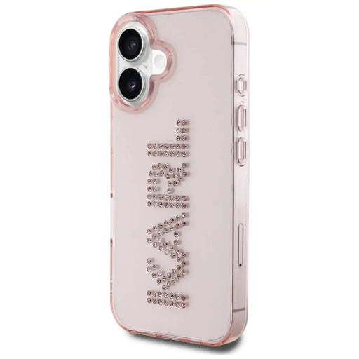 Karl Lagerfeld IML Rhinestones Logo iPhone 16 Case - Pink - Cell phone cases and covers<<<HurtelXML