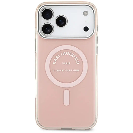 Karl Lagerfeld IML Karl RSG Logo MagSafe Case for iPhone 17 Pro Max - Pink - Cell phone cases and covers<<<HurtelXML