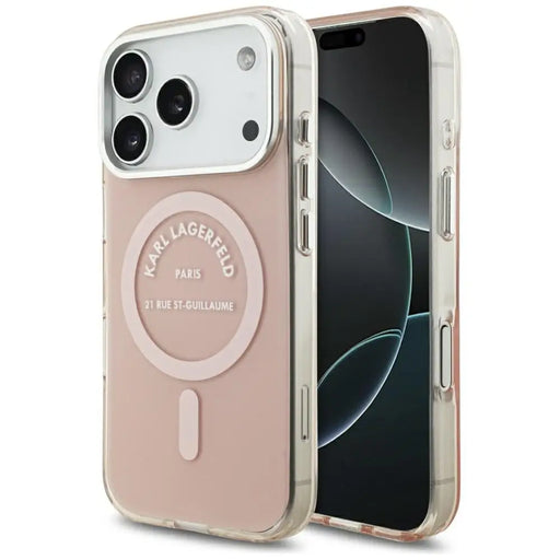 Karl Lagerfeld IML Karl RSG Logo MagSafe Case for iPhone 17 Pro - Pink - Cell phone cases and covers<<<HurtelXML