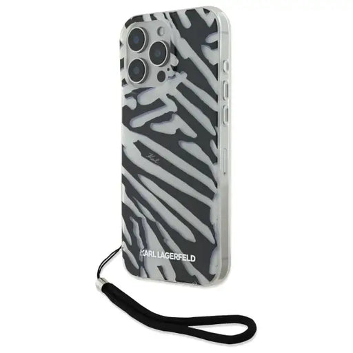 Karl Lagerfeld IML Zebra Pattern & Cord iPhone 16 Pro Max Case - Black - Cell phone cases and covers<<<HurtelXML