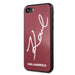 Karl Lagerfeld KLHCI8DLKSRE iPhone 7/8 SE 2020 / SE 2022 czerwony/red hard case Signature Glitter - Cell phone cases