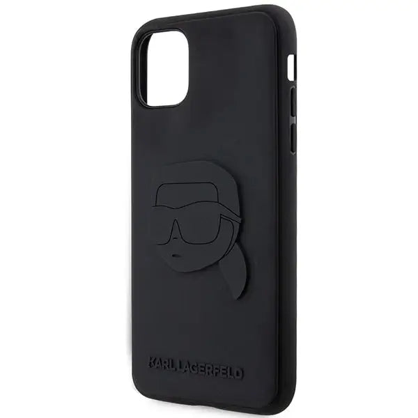 Karl Lagerfeld KLHCN613DRKNK iPhone 11 / Xr 6.1’’ black/black hardcase Rubber Karl Head 3D - Cell phone cases