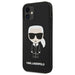 Karl Lagerfeld KLHCP12SSLFKBK iPhone 12 mini 5,4’’ hardcase czarny/black Silicone Iconic - Cell phone cases