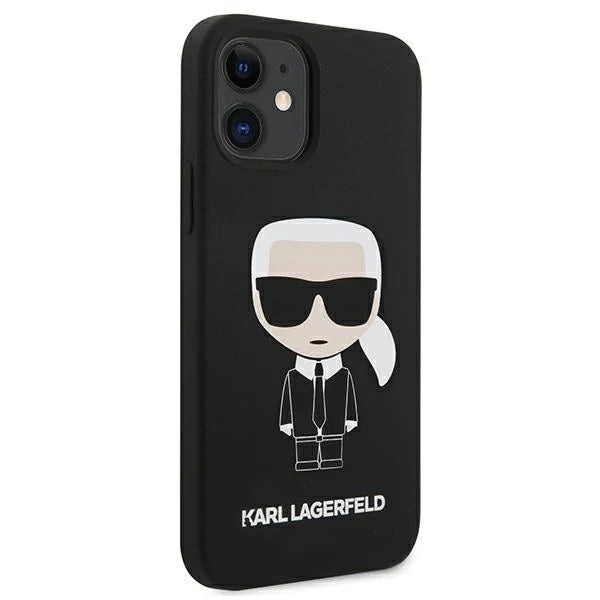 Karl Lagerfeld KLHCP12SSLFKBK iPhone 12 mini 5,4’’ hardcase czarny/black Silicone Iconic - Cell phone cases