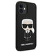 Karl Lagerfeld KLHCP12SSLFKBK iPhone 12 mini 5,4’’ hardcase czarny/black Silicone Iconic - Cell phone cases