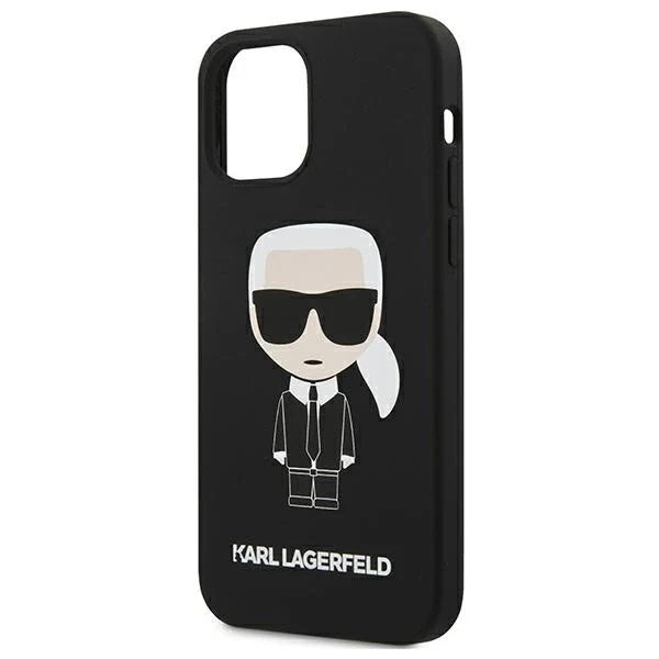 Karl Lagerfeld KLHCP12SSLFKBK iPhone 12 mini 5,4’’ hardcase czarny/black Silicone Iconic - Cell phone cases
