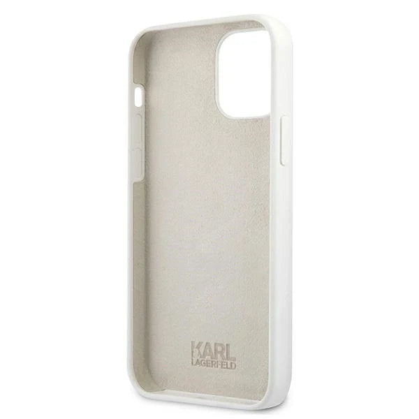 Karl Lagerfeld KLHCP12SSLKHWH iPhone 12 mini 5,4’’ biały/white hardcase Silicone Karl`s Head - Cell phone cases