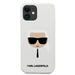 Karl Lagerfeld KLHCP12SSLKHWH iPhone 12 mini 5,4’’ biały/white hardcase Silicone Karl`s Head - Cell phone cases