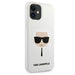 Karl Lagerfeld KLHCP12SSLKHWH iPhone 12 mini 5,4’’ biały/white hardcase Silicone Karl`s Head - Cell phone cases