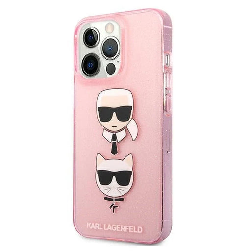 Karl Lagerfeld KLHCP13LKCTUGLP iPhone 13 Pro / 13 6,1’’ różowy/pink hardcase Glitter Karl’s & Choupette - Cell phone